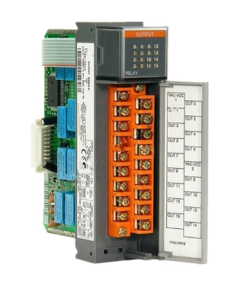 Allen-Bradley 1746-OW16 SLC 500 16- チャネル リレー出力モジュール。 リレー接点出力; コモンごとに 8 つの出力